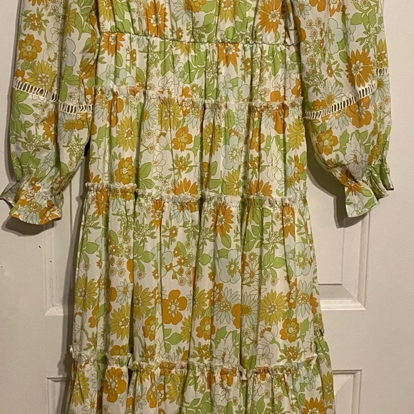 SundayUp Grandma core Floral Dress 70s Style SZ Small - Picture 6 of 8